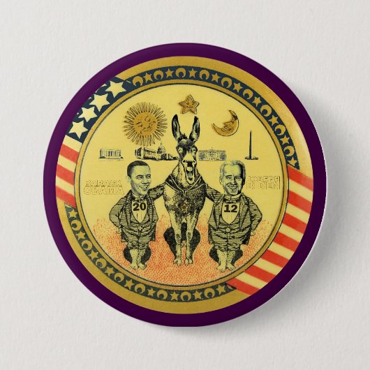 Obama Biden 2012 Washington DC Ronde Button 7,6 Cm (Voorkant)