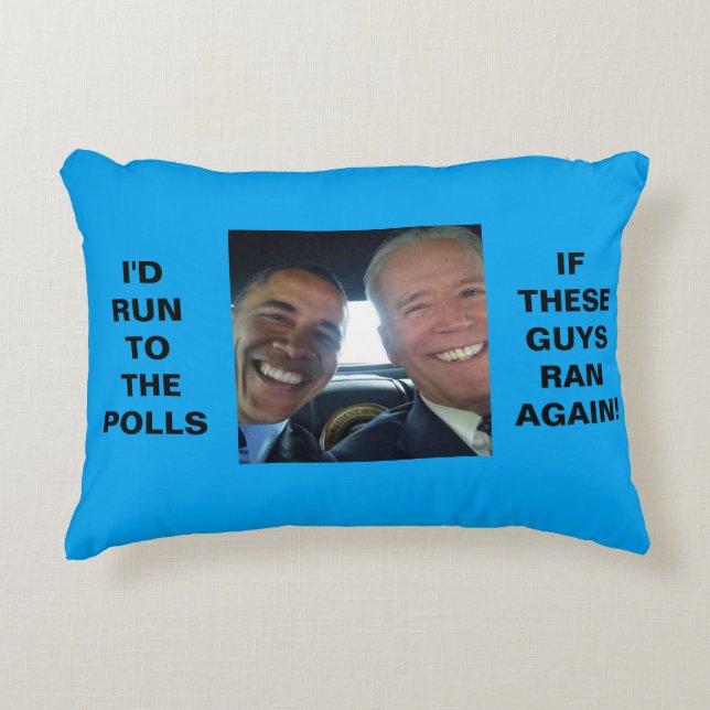 Obama-Biden 2016 - Coussin à accents de 12 po x 16 (Devant)