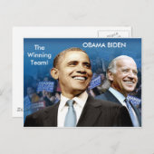 Obama Biden Briefkaart (Voorkant / Achterkant)