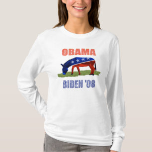 Obama Biden Ezel Democraat Logo Dames Hoodie T-shirt