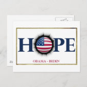 Obama Biden HOPE Briefkaart (Voorkant / Achterkant)