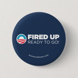 Obama Biden is klaar om te gaan lezen (donkerblauw Ronde Button 5,7 Cm