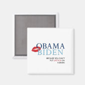 Obama Biden Magneet - anti Palin/McCain (Voorkant / Achterkant)