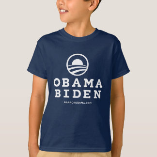 Obama Biden "O" Logo Verticaal (wit) T-shirt