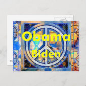 Obama Biden PEACE Briefkaart (Voorkant / Achterkant)