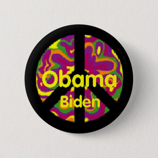 Obama Biden Peace Button (Voorkant)