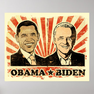 Obama Biden Portret Print