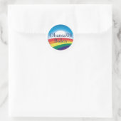 Obama Biden RAINBOW-Stickers Ronde Sticker (Tas)