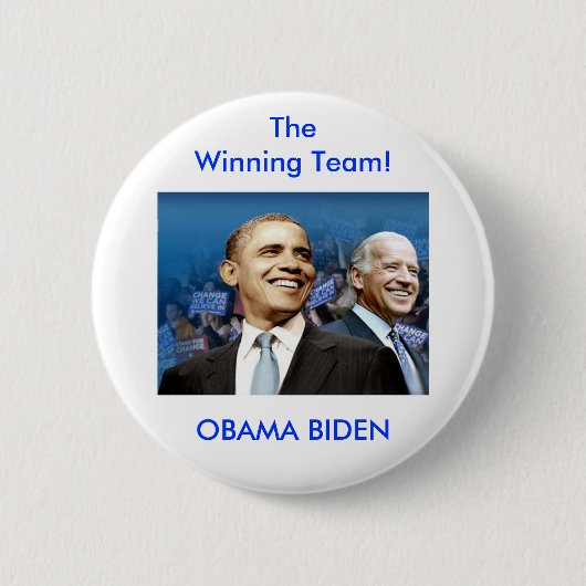 Obama Biden Ronde Button 5,7 Cm (Voorkant)