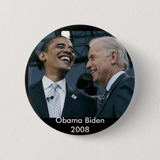 obama biden ronde button 5,7 cm (Voorkant)