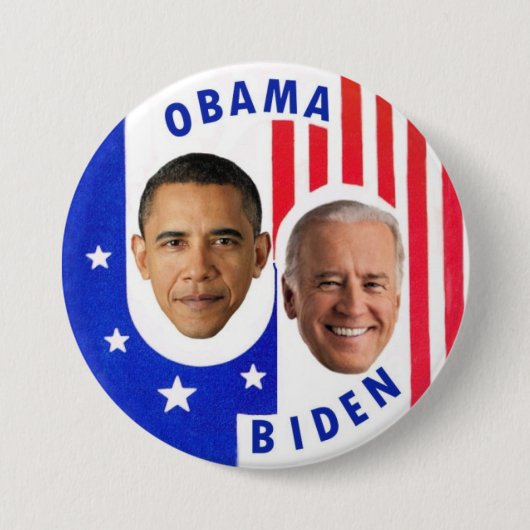 Obama Biden Ronde Button 7,6 Cm (Voorkant)