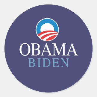 Obama Biden Ronde Sticker