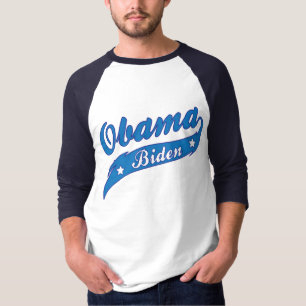 Obama Biden Swoosh Blue Graphic Shirt