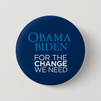 Obama Biden voor de verandering die we nodig hebbe Ronde Button 5,7 Cm