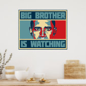 Obama Big Brother regarde une affiche (Cuisine)