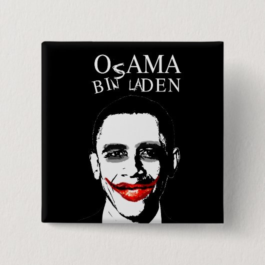 OBAMA BIN BIDEN VIERKANTE BUTTON 5,1 CM (Voorkant)