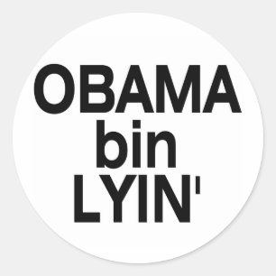 Obama bin Lyin' Ronde Sticker