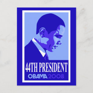Obama Blue 44th President Briefkaart