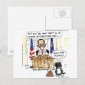 Obama & Bo Dons Satiriques Tee - shirts et Cartes (Devant / Derrière)