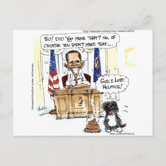 Obama & Bo Dons Satiriques Tee - shirts et Cartes (Devant)