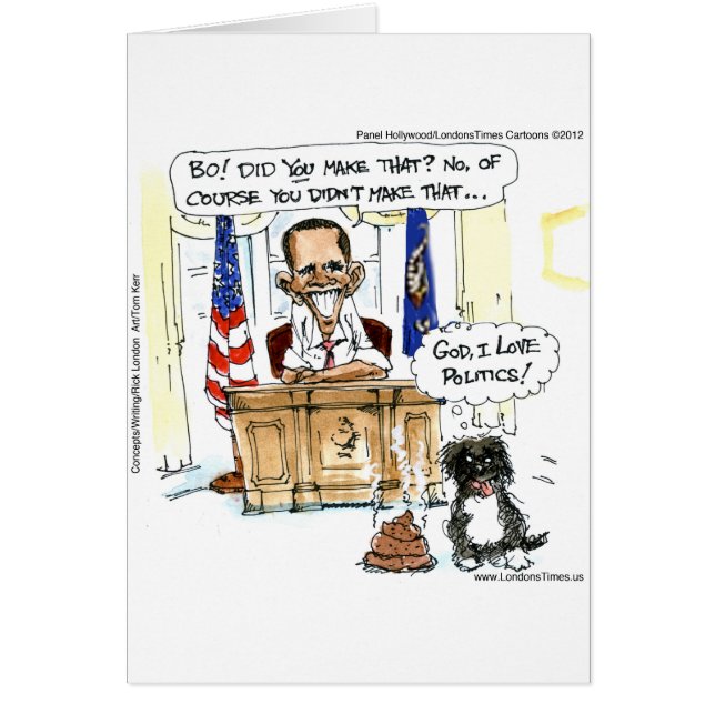 Obama & Bo Dons Satiriques Tee - shirts et Cartes (Devant)