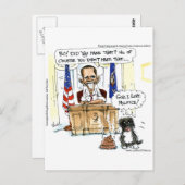 Obama & Bo Dons Satiriques Tee - shirts et Cartes (Devant / Derrière)