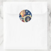 Obama cadeaus 3 ronde sticker (Tas)