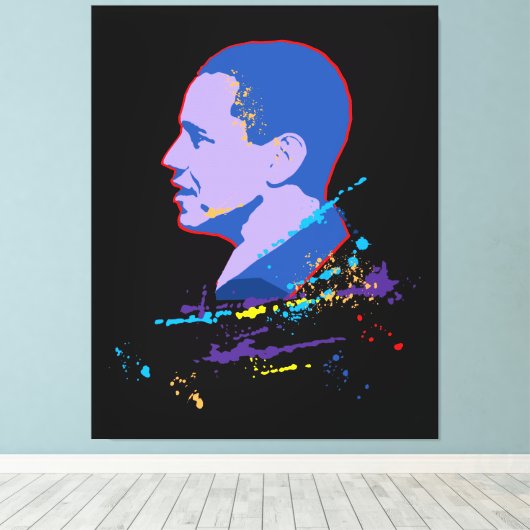 Obama Canvas Afdruk (Insitu (Houten vloer))