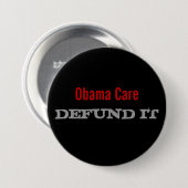 Obama Care Defund it Ronde Button 7,6 Cm (Voorkant /achterkant)