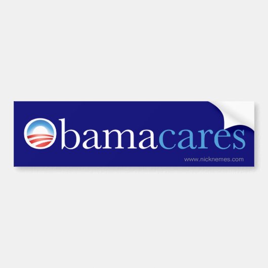 Obama Cares Bumpersticker (Voorkant)