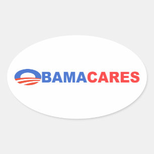 Obama Cares Ovale Sticker