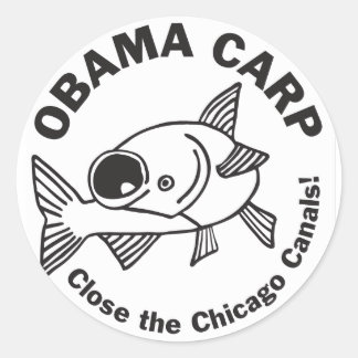 Obama Carp Ronde Sticker