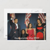 obama & Carte postale de la nuit électorale famili (Devant / Derrière)