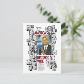 Obama : Carte postale électorale historique de l'A (Debout devant)