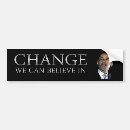 Obama Change Bumpersticker (Voorkant)