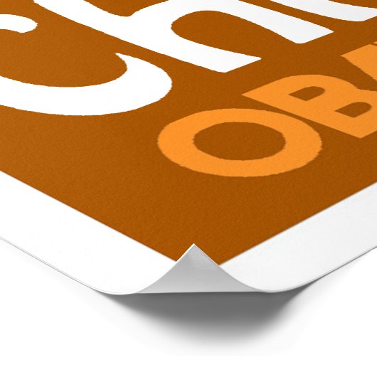 Obama - Change Dark Orange Poster (Coin)