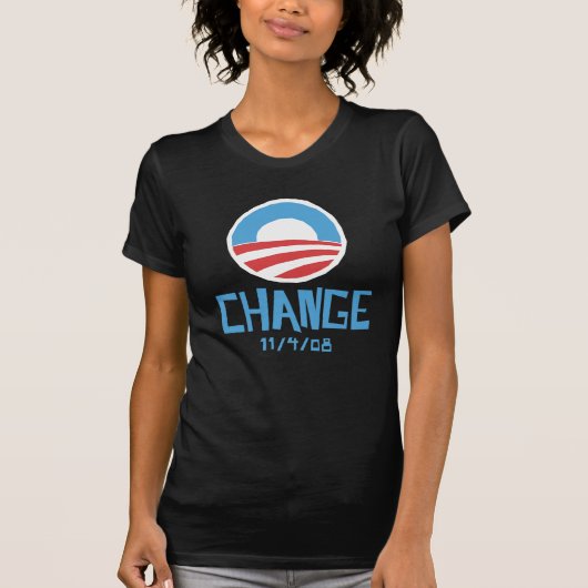 Obama Change Dark Women's T-shirt (Voorkant)