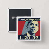 Obama Change is Button (Voorkant /achterkant)