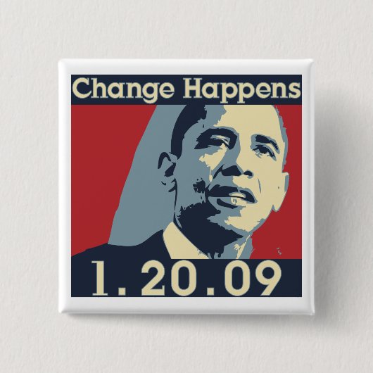 Obama Change is Button (Voorkant)