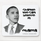 OBAMA Change Mousepad Muismat (Voorkant)