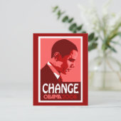 Obama - Changer de carte postale rouge foncé (Debout devant)