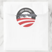 obama cherche et détruit autocollant de mission (Sac)