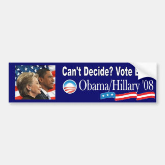 Obama/Clinton '08 Bumpersticker