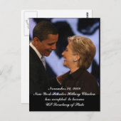 Obama - Clinton Inauguration Keepsakes Briefkaart (Voorkant / Achterkant)