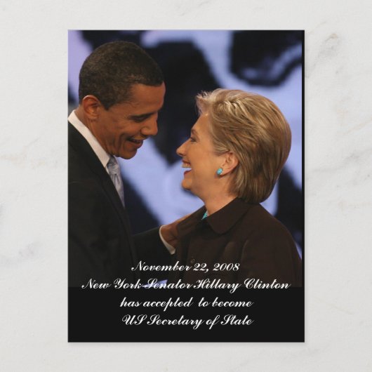 Obama - Clinton Inauguration Keepsakes Briefkaart (Voorkant)