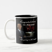 Obama Congrats - tasse de jour d'inauguration (Gauche)