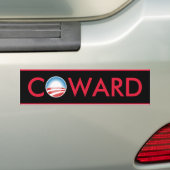 Obama Coward Bumpersticker (Op auto)