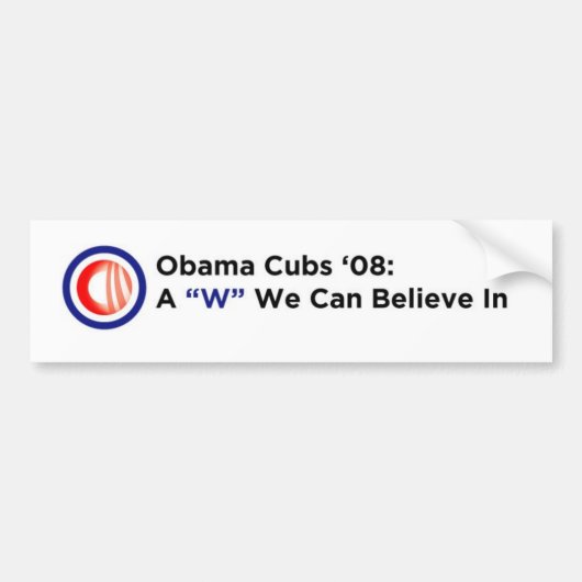 Obama Cubs bumpersticker (Voorkant)