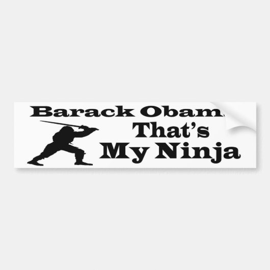 Obama dat is mijn Ninja Bumpersticker (Voorkant)