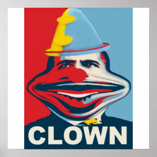 Obama de clown poster